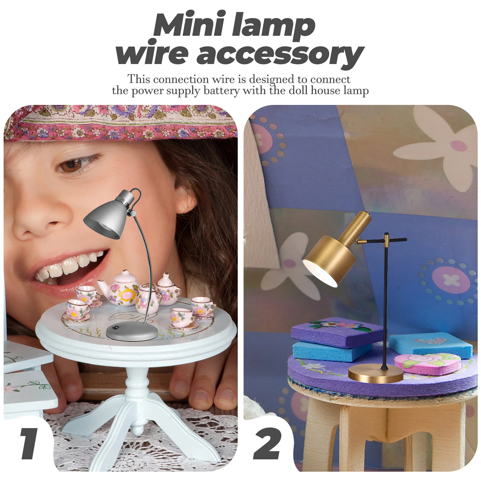 

2 шт. мини-светильник 9 В, линия подключения источника питания, провод для лампы, аксессуар для дома, поставка лампы, аксессуар для дома