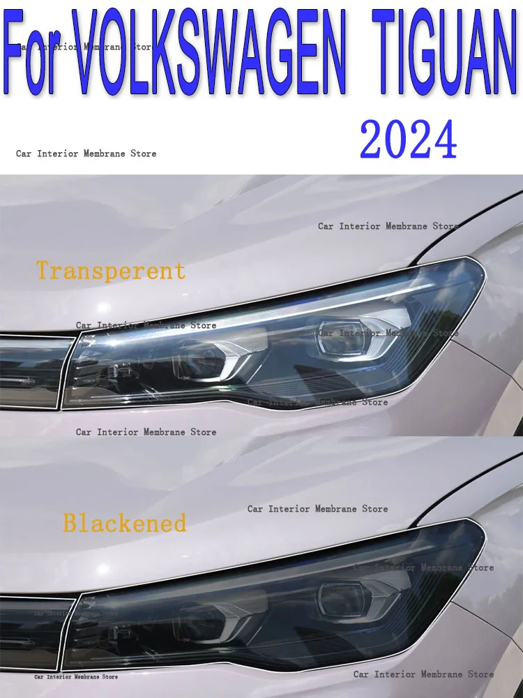 

Для VOLKSWAGEN TIGUAN (2024) внешняя фара автомобиля, защита от царапин, тонировочная защитная пленка для передней лампы, аксессуары для ремонта
