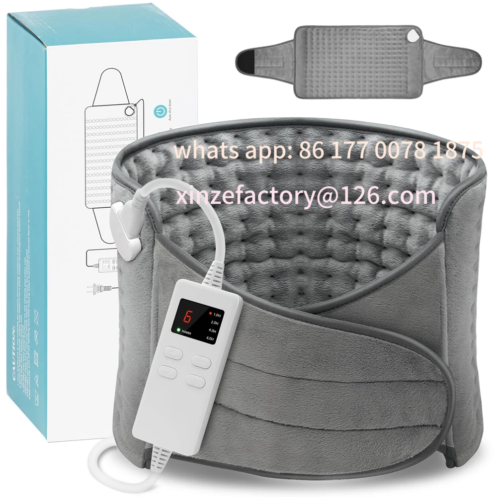 Customizable Multifunctional Electric Heating Pad Microplush Electric Blanket Shoulder Neck Back Leg Relaxation 6 Gears Temperat