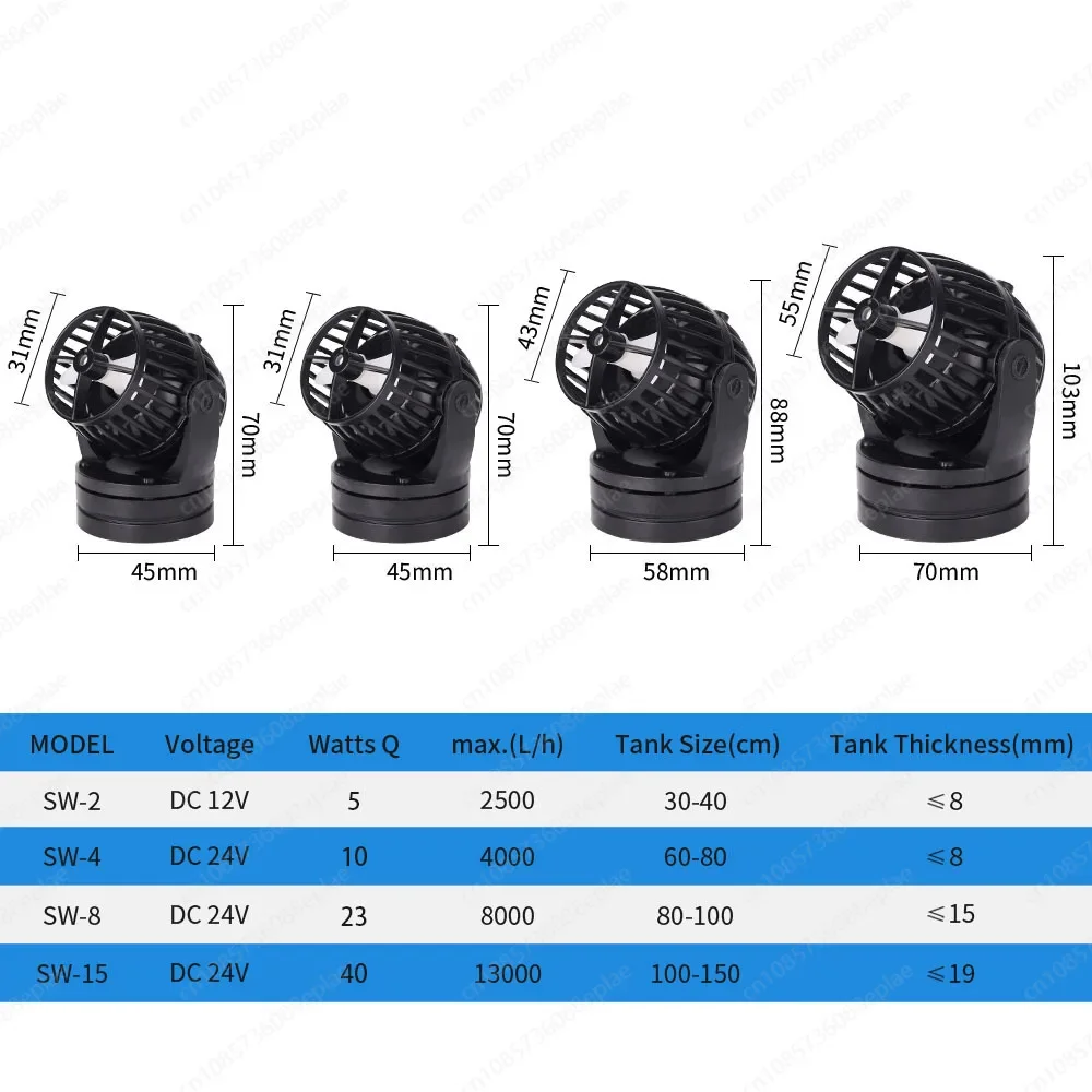 Jebao wave pump sea tank current pump sw2 sw4 sw8 sw15