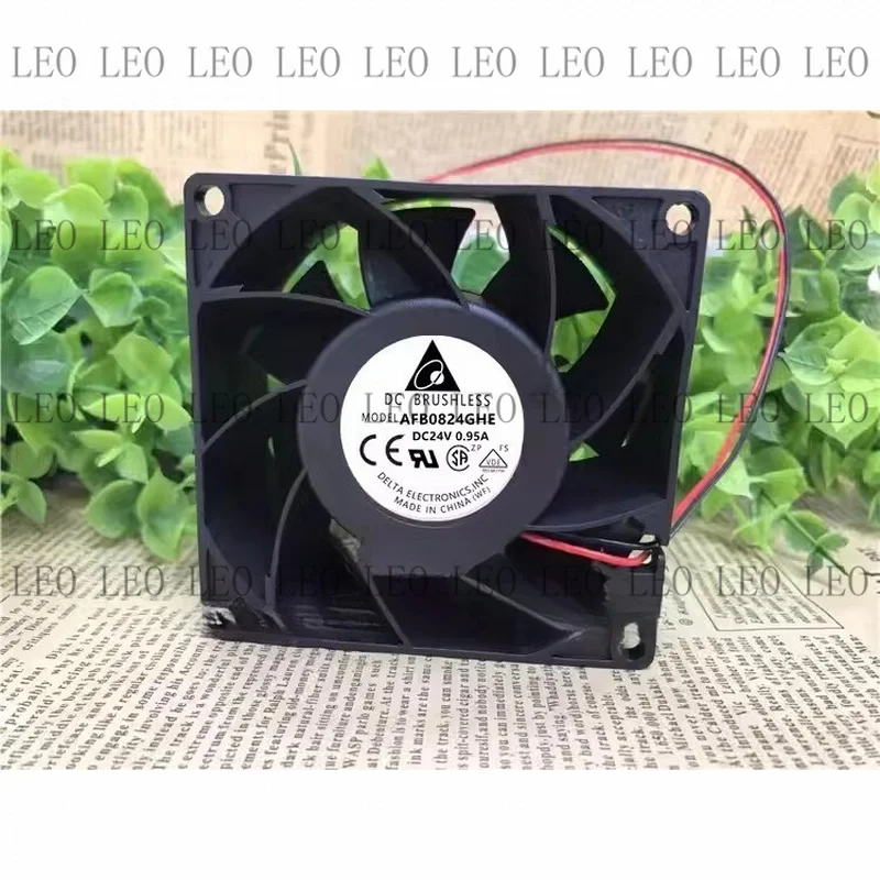 MY For Delta AFB0824GHE 8038 DC24V 0.95A 8CM 2-Wire Dual Ball Inverter Cooling Fan