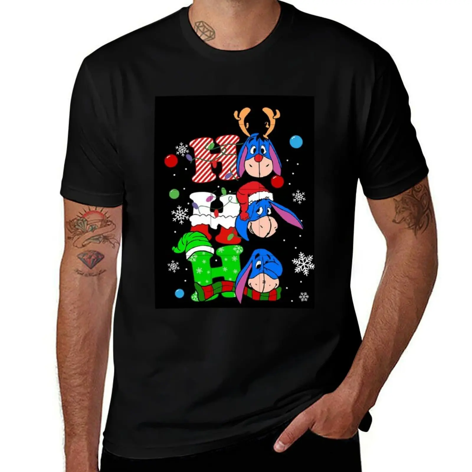 Ho ho ho christmas desighns. T-Shirt summer top plus sizes T-shirts for men cotton