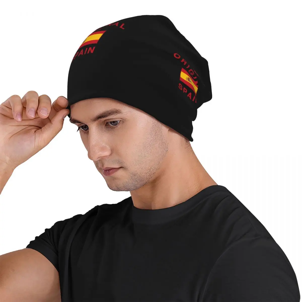 Spain Spanish Flag Unisex Adult Beanies Caps Knitting Bonnet Hat Warm Fashion Autumn Winter Outdoor Skullies Hats