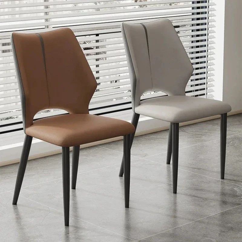 Sillón de cuero de lujo, asiento reclinable para comedor, sillón para Hotel y fiesta, muebles de Bar de cocina, solución de asientos de alta gama