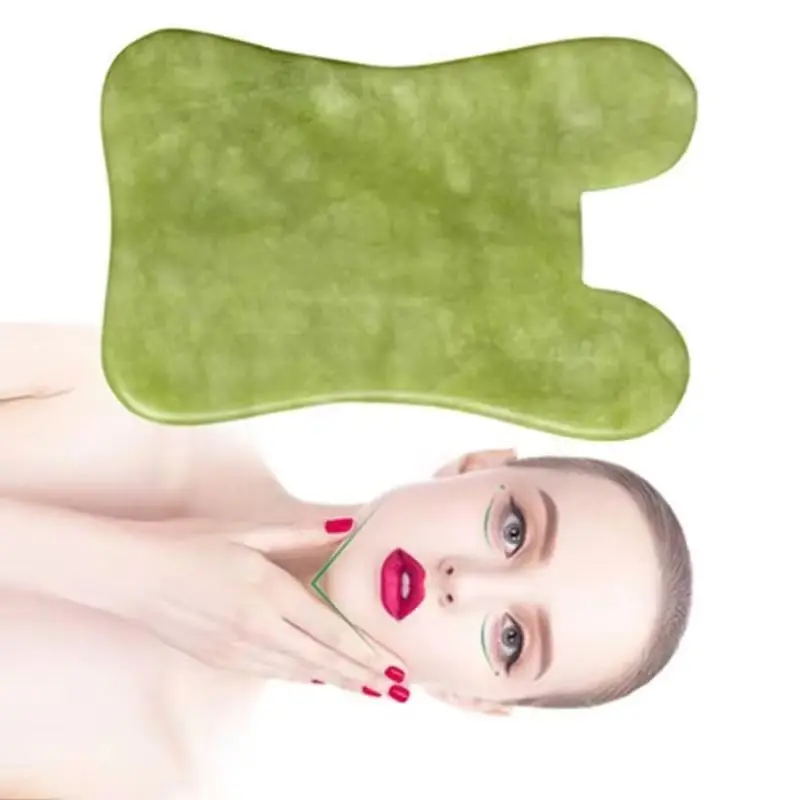 6/9pcs Set Natural Xiuyu Jade Scraping Board Face Gua Sha SPA  Acupuncture Skin Facial Care Treatment Therapy Trigger Point