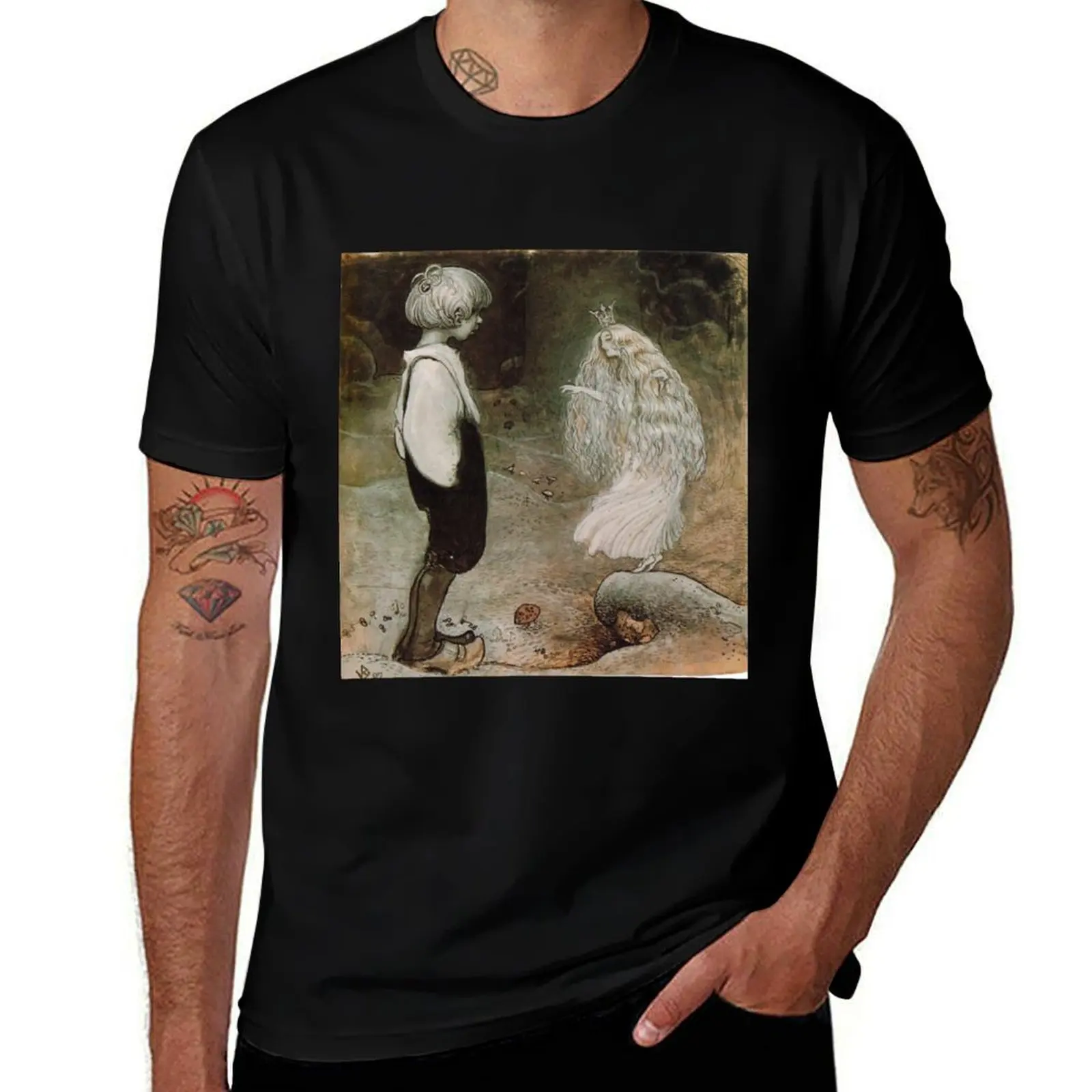 

The Seven Wishes - John Bauer T-Shirt Casual Pattern Print Tee Shirt