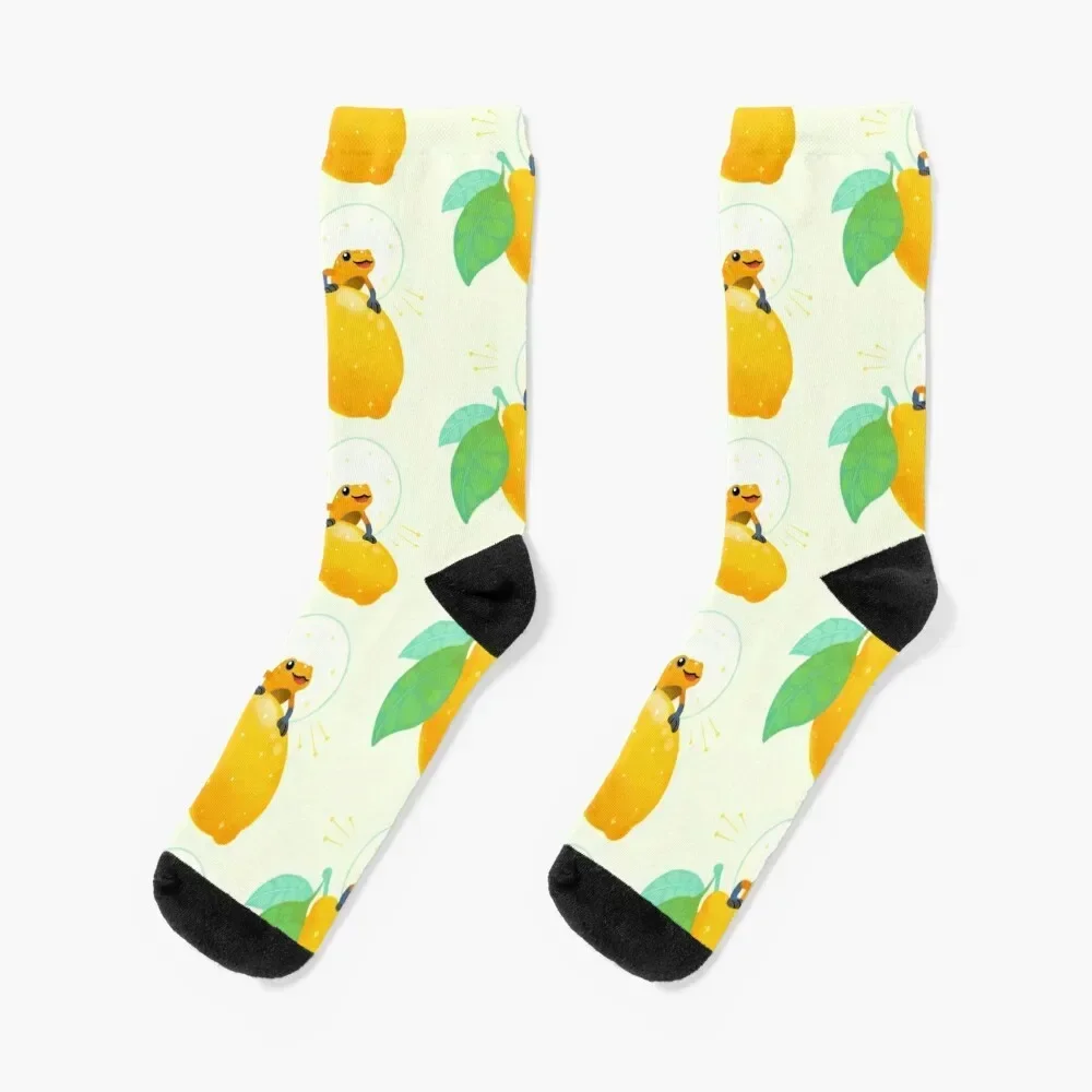 Golden poison lemon sherbet 1 Socks basketball ankle Men's Socks Women's