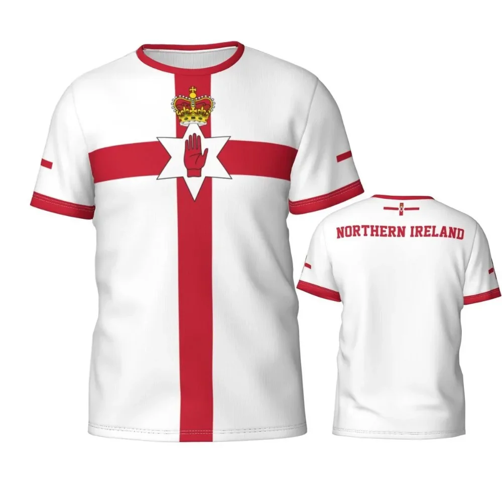 

Northern Ireland Flag Best-selling Football Team Uniform 3D Print Men T-shirt Summer Outdoor Sports Fast Dry Breathable Clothing
