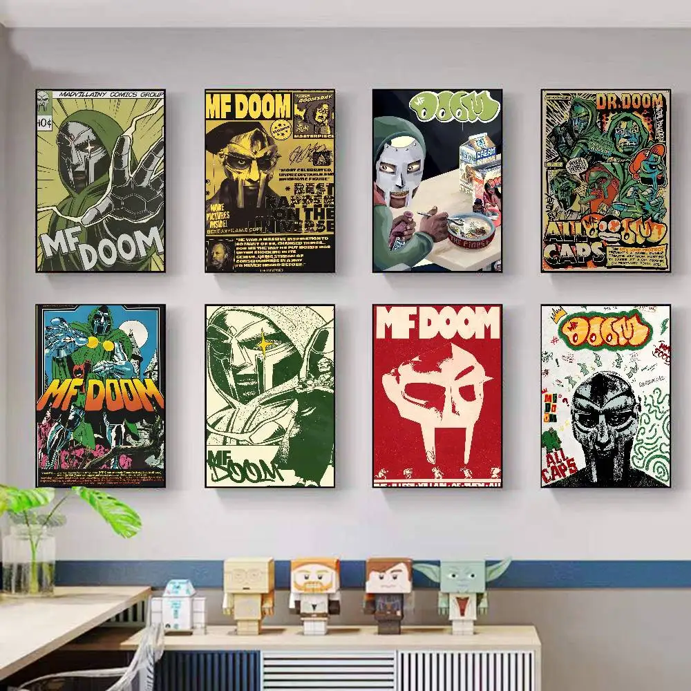 

MF D-DOOM Music Pop Album Vintage Posters Sticky Vintage Room Home Bar Cafe Decor Kawaii Room Decor