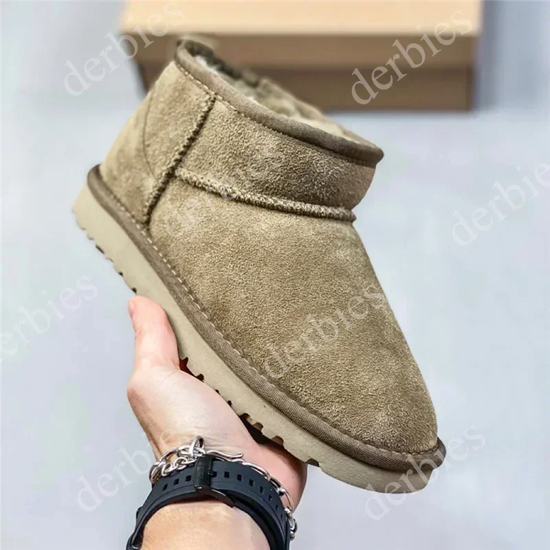 Women's Boots Fur 2024 Winter Snow Boots Ladies Real Sheepskin Wool Low-cut Warm Shoes Women Outdoor Short Boot Super Mini