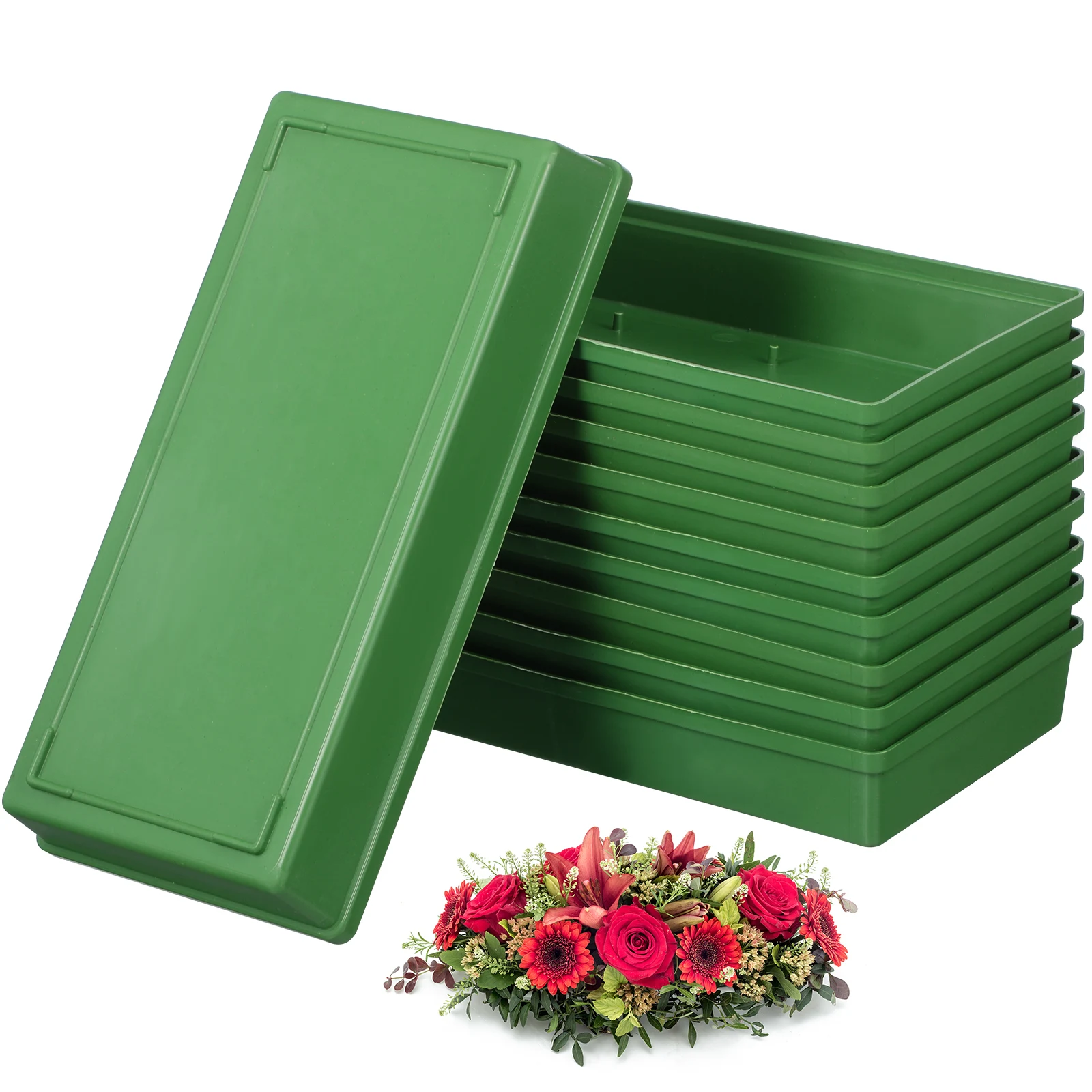 

10 Pcs Long Needle Plate Decoration Flower Arrangement Maker Tray Florist Supplies Floral Plastic Bowls Mud Mother