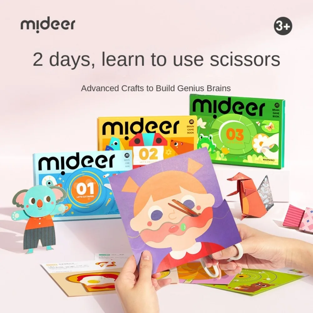 Mideer DIY Toys Sticler Origami Paper Cut Children's Handmade Paper-cut Art Educational Toy