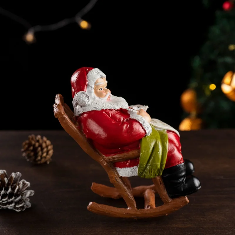 

Creative home decorations, lounge chairs, Santa Claus ornaments, Christmas home tabletop decorations, resin crafts ornaments