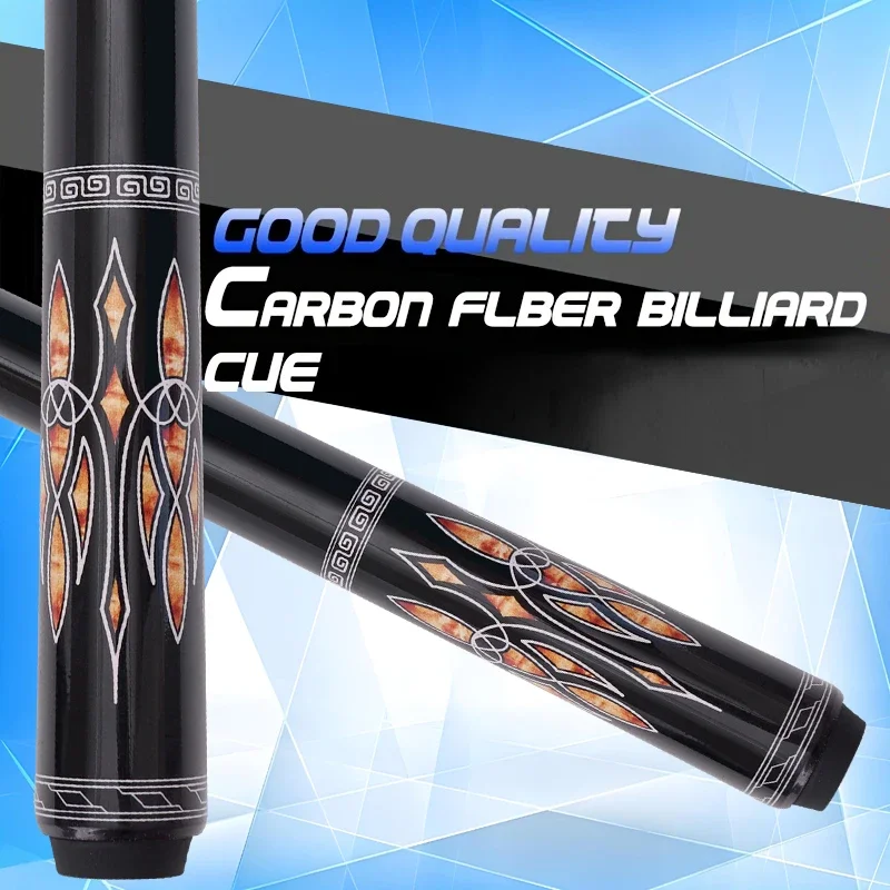 

Low Deflection Pool Cue 12.5mm Multi Layer Tip 3/8×8 Stainless Steel Joint Black Technology Laser Engraved Grip Gift for 9 Ball