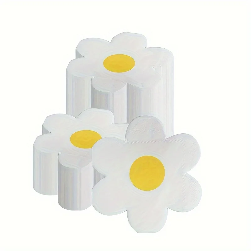 Servilletas con tema de Margarita, servilletas de papel desechables para restaurante de flores, decoración para fiesta de boda, cumpleaños, Baby Shower, 20/40/100 Uds.