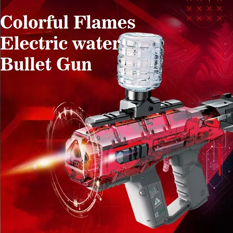 Electric Gel Toy Gun Fully Automatic High Speed Launcher Outdoor Team Shooting Fighting Game Color Light Water Bullet Gun