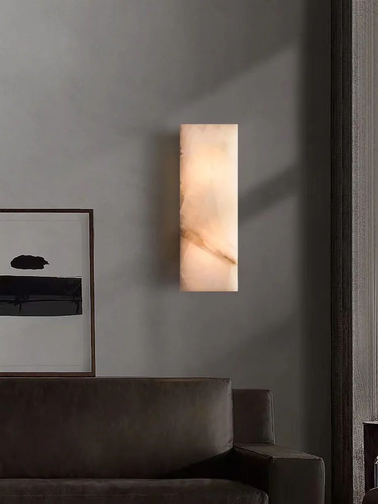 IP 65 Water Proof Outdoor American Rectangular Natural Marble LED Wall lamp Wall Light Wall Sconce For Front Door Backyard