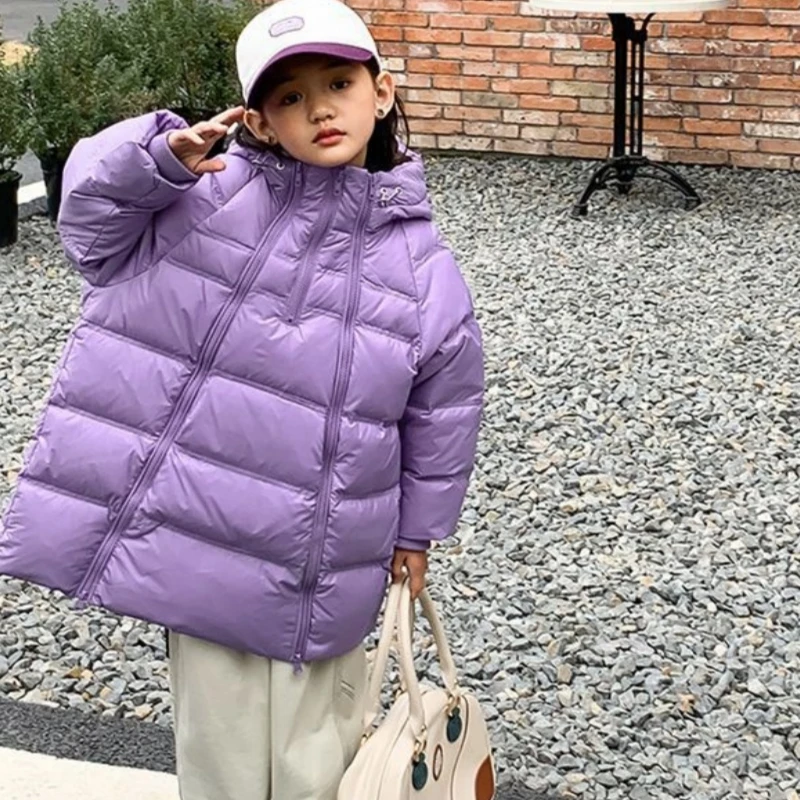 Girls Down Coat Jacket Cotton Windbreak 2023 Pullover Warm Thicken Winter Children's Clothing -10 degrees below zero