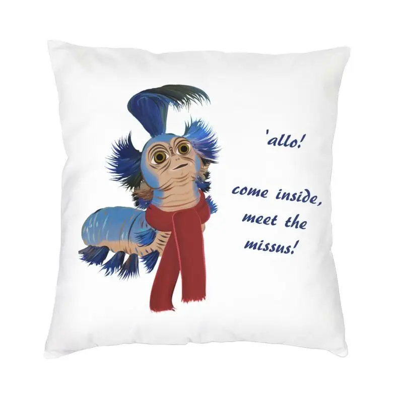 Labyrinth Worm Goblin King Movie Halloween Christmas Pillow Home Decor Cute Cushions for Sofa Square Pillowcase