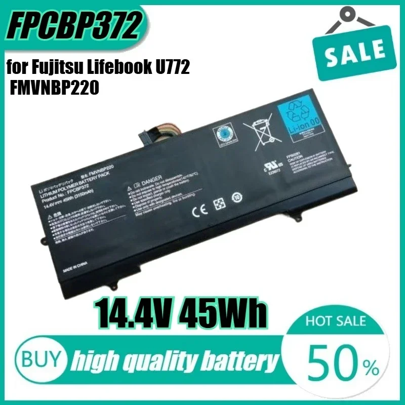 

14,4 В 45 Втч FPCBP372 Аккумулятор для ноутбука Fujitsu Lifebook U772 FMVNBP220 FPB0281