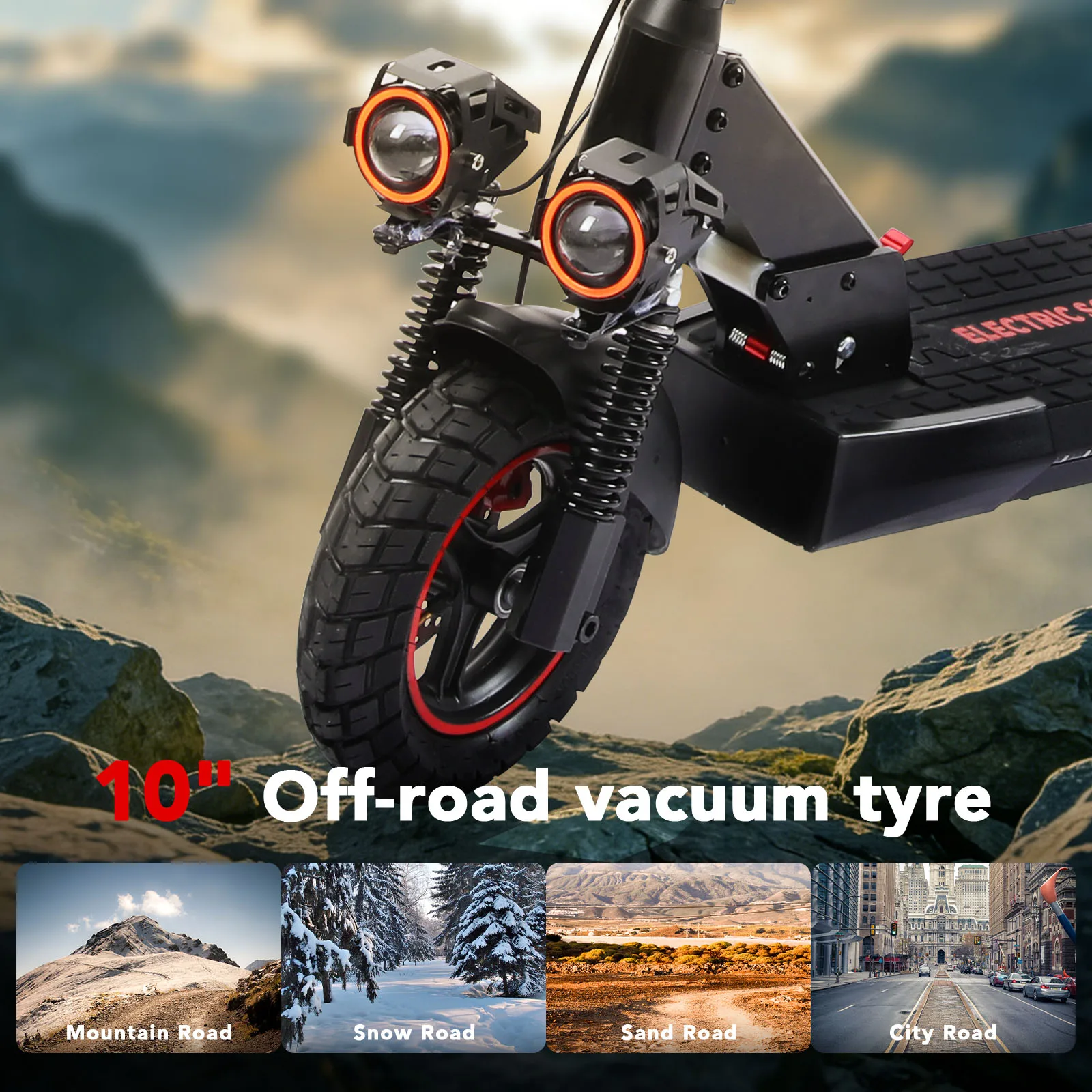 FREEBOY J01 Foldable E-Scooter with Seat, 250W Rated Motor 48V15Ah Battery 50KM Max Range, 10