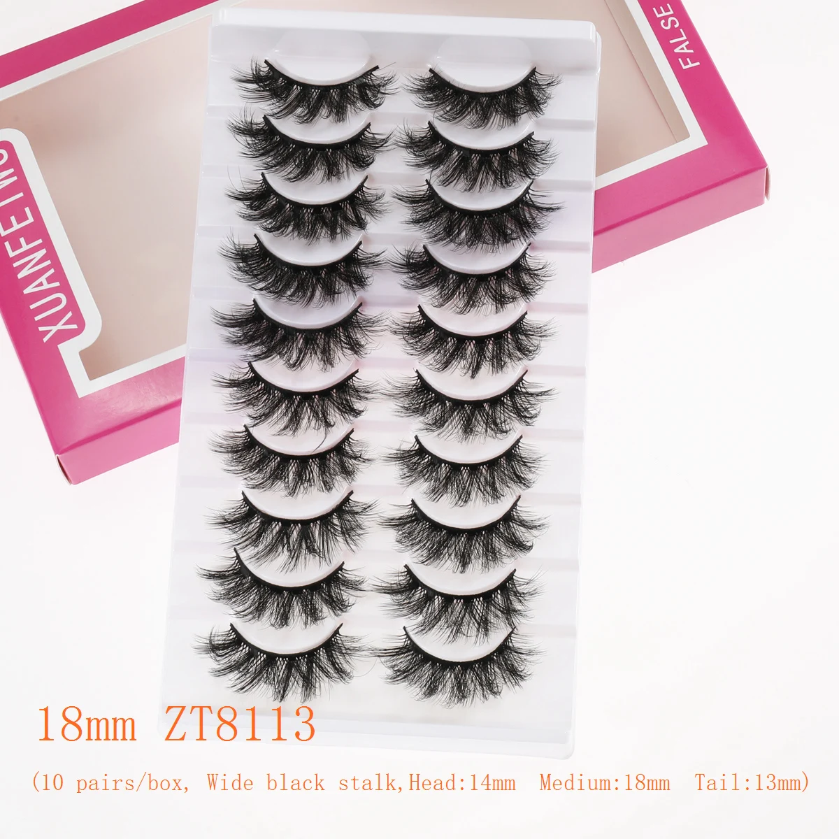 Xuanfeiwu Dense Stage Influencer アニメメイクツール アイテール細長い角度付きフライングマンガ ハードステムつけまつげ フルストリップ ふわふわ 5D リアルなパフォーマンスまつげ