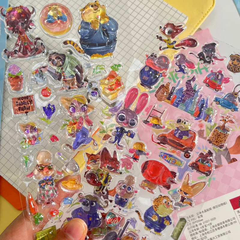 3D Zootopia Frozen Judy Nick Stickers Stitch drop seal Relief Stickers DIY Telefoonhoesje Scrapbook Sticker Geschenken
