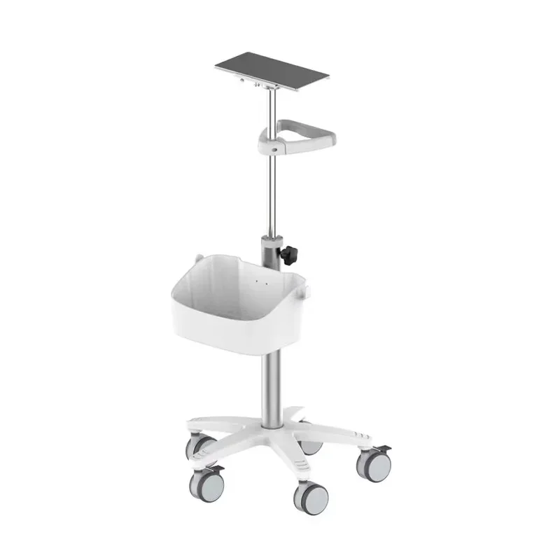 ABS steel basket medical monitor trolley with reliable quality for hospital and clinic use