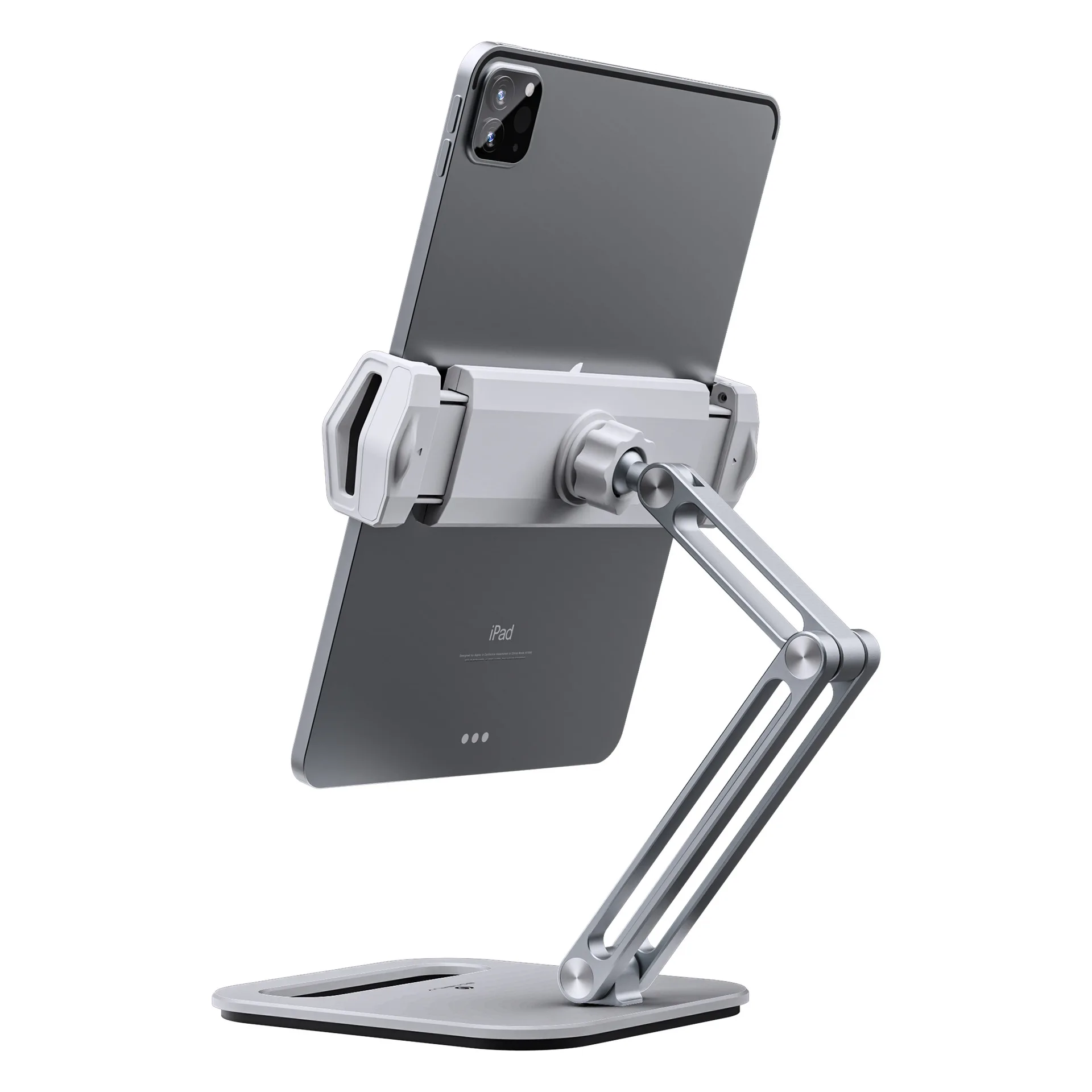 Foldable Tablet Stand Three Shaft Design Multi Angle Adjustable Tablet Support Desktop Aluminum Hands Free Cell Phone Holder