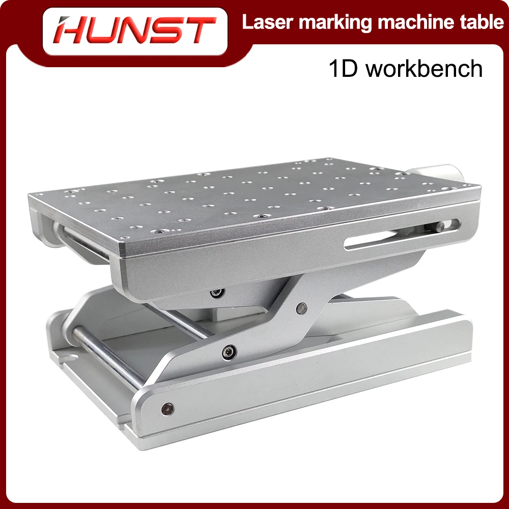 HUNST Desktop Portable Table 1D Mobile Table 210x150x75mm for Manual Lifting Platform for Laser Marking Machine