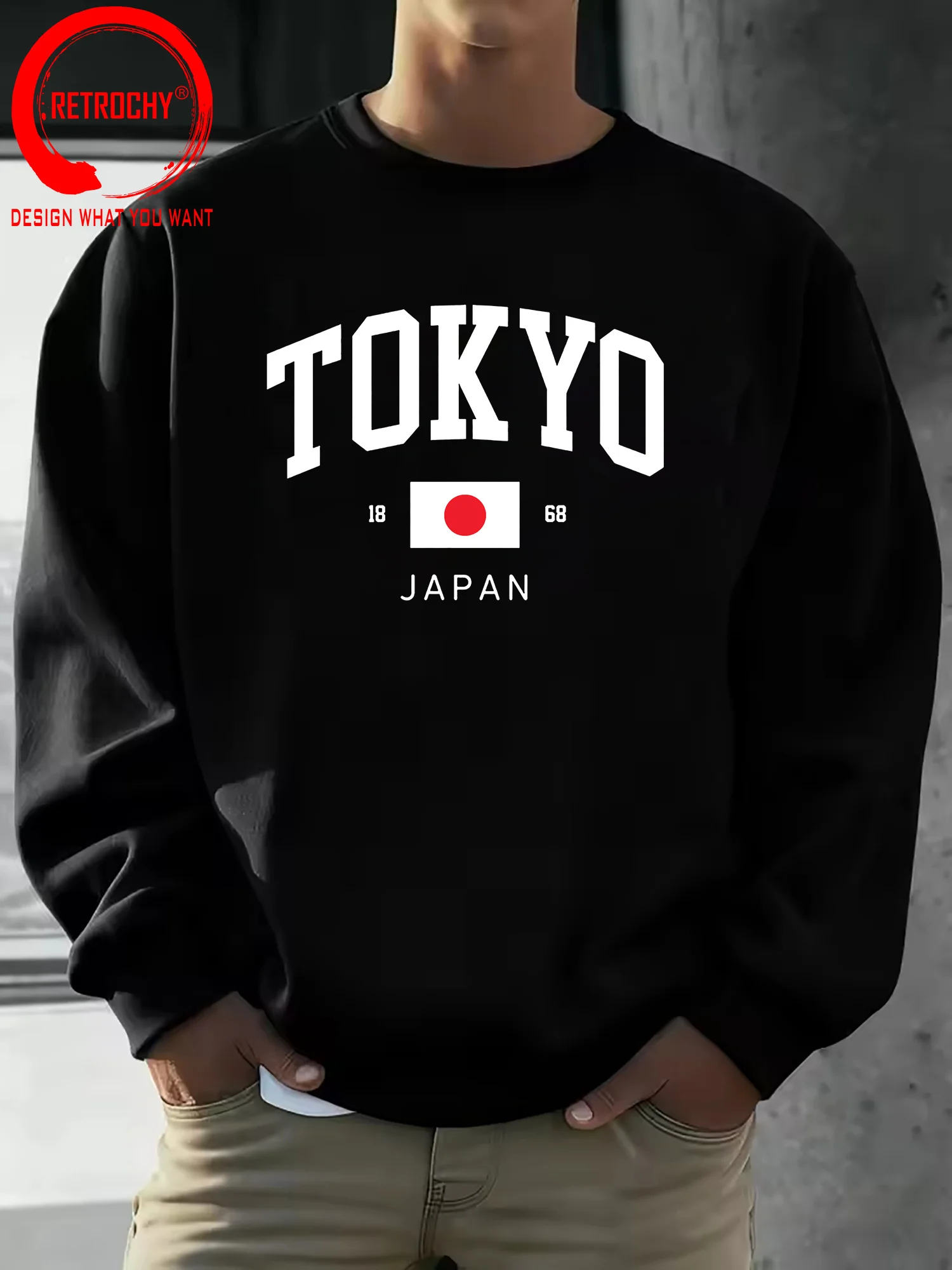 

Мужские толстовки с креативным принтом Tokyo Japan Letter, мягкая модная одежда, спортивные флисовые свитшоты, уличная одежда, оверсайз, повседневные толстовки