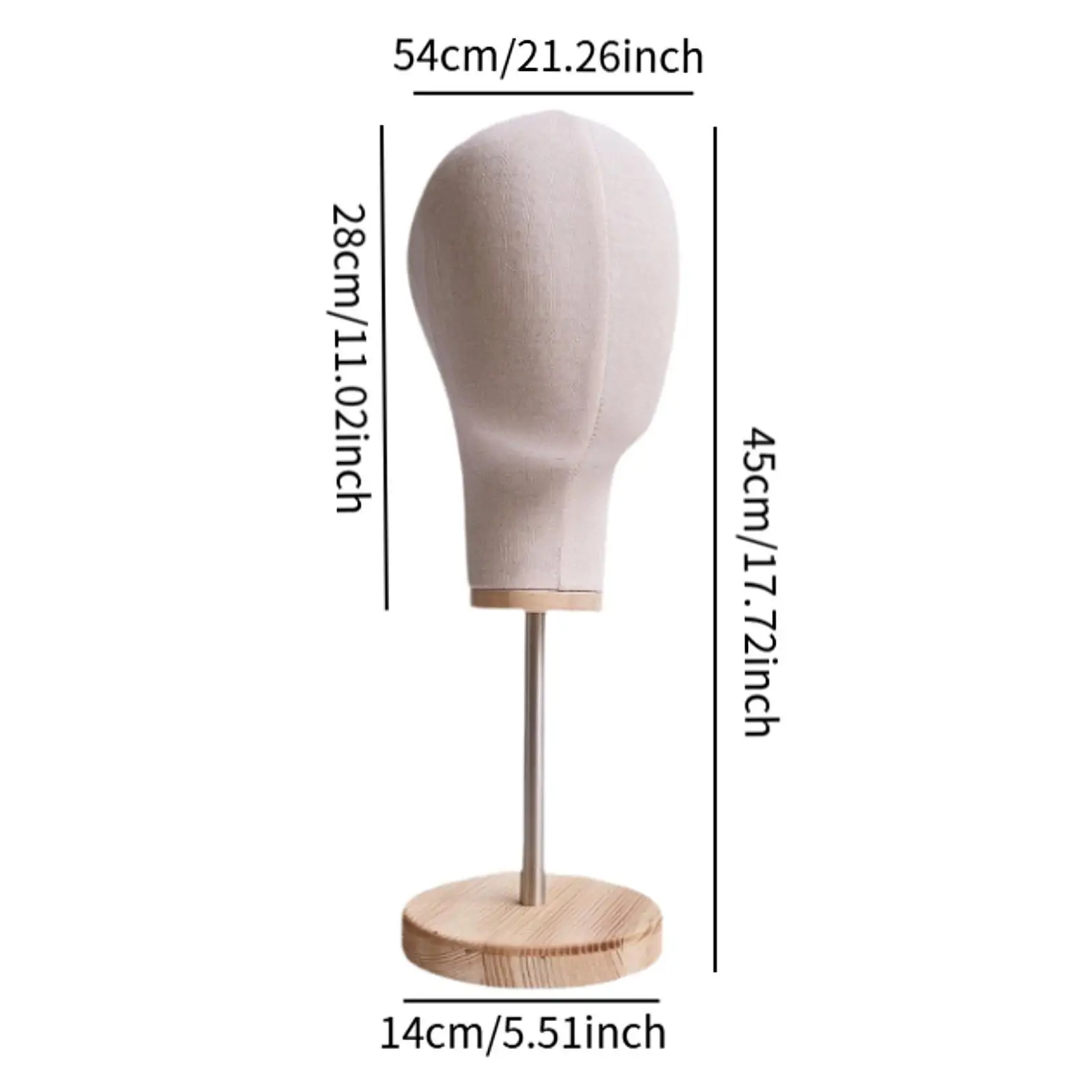 Supporto per esposizione per cappelli con base in legno Supporto per cuffie per parrucche stabili per cappelli da salone