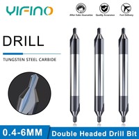 YIFINOTungsten Steel Carbide 60 Degrees Nano Coating Center Drill Bit A-Type Double Headed For CNC Machining Fixed Point Drill