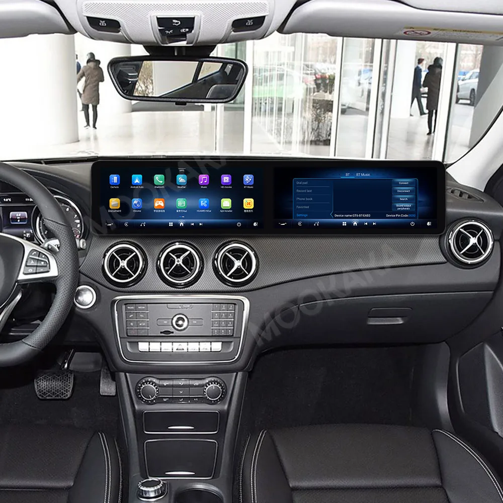 

24,6-дюймовый автомобильный радиоприемник Carplay для Mercedes Benz GLA X156 2014-2019, двойной экран, Android, авто стерео, мультимедийная GPS-навигация, головное устройство
