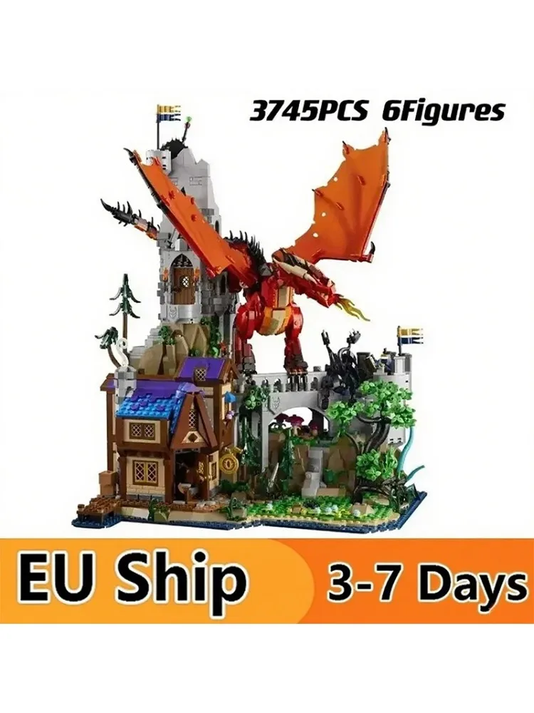 3745 Stuks 21348 Red Dragon Tale Bouwstenen Bricks Huis Model Montage Speelgoed Voor Kinderen Verjaardagscadeau Verjaardag Kerst - afbeelding 2