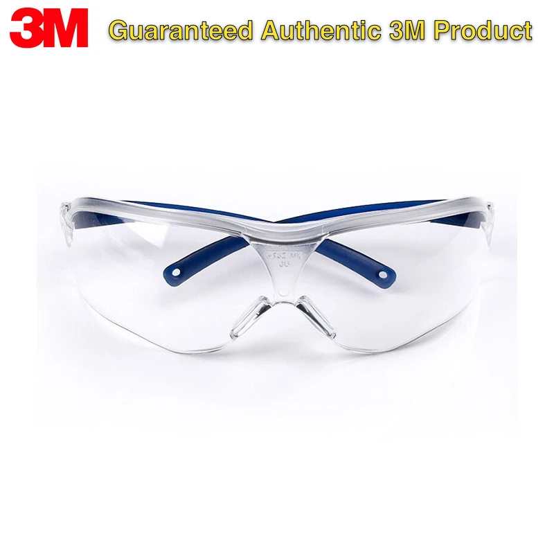 3M 10434 Safety Glasses Anti-Fog Clear Lens Asian Fit Streamlined Protective Eyewear Anti-Wind Dust Goggles
