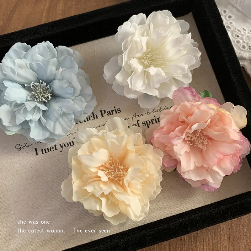 

Realistic Floral Hair Clips for Women Duckbill Barrettes Side Broken Hair Holder Elegant Simulation Blossom Hair Accessories