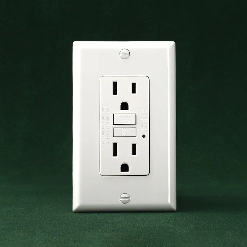 GFCI 15A Double US Standard Socket Outlet AC 110V TR Self-testing Safety Outlet USA Socket Outlets