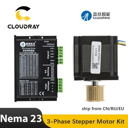 Leadshine Nema 23 Open Loop Stepper Motor Kit 3 Phase Stepper Motor 0.9N.m/1.5N.M 573S09-L-18/573S15-L-18+Driver 3DM580