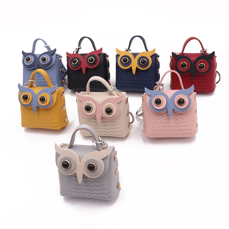 Cute Owl MINI Bag Women PU Leather Coin Purses Fashion Jewelery Handbag Girls Coin Card Holder For Kids Purses Keychain