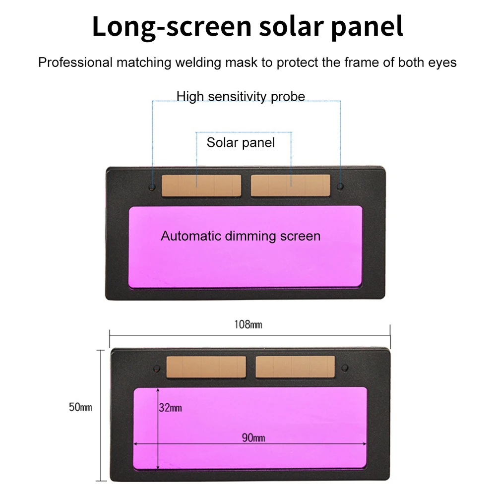 Imagem -05 - Solar Auto Escurecimento Capacete de Soldagem Olhos Protetor Soldador Óculos Máquina Cortador Máscara de Solda Filtro Lente Ferramenta de Soldagem Telas de Solda