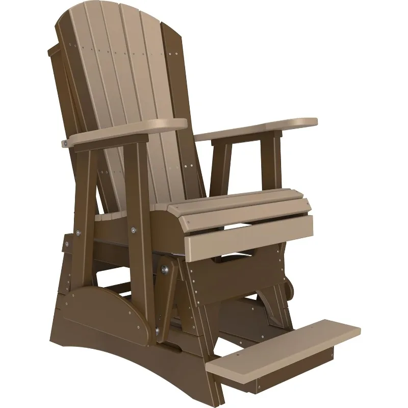 

Adirondack Balcony Glider - 2' - Available in 20 Colors (Weatherwood on Chestnut Brown)