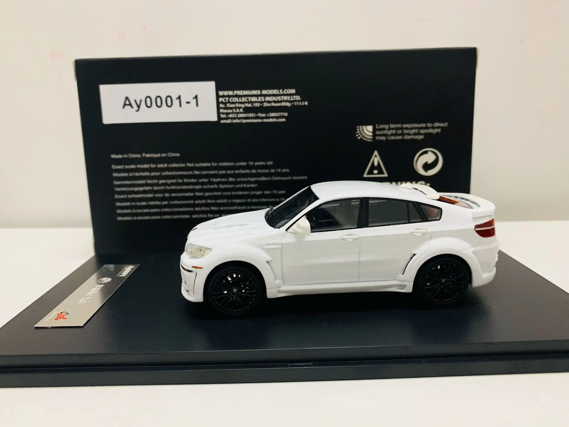 C Cool Model X6 SUV White 1/43 Scale Diecast Model Car New in Box AY0001