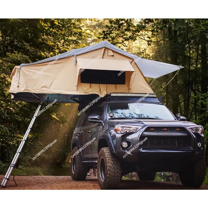 Oxford Cloth Soft Car Tent Quick Setup Waterproof Windproof Shelter Outdoor Self-driving Camping Travel Accessory
