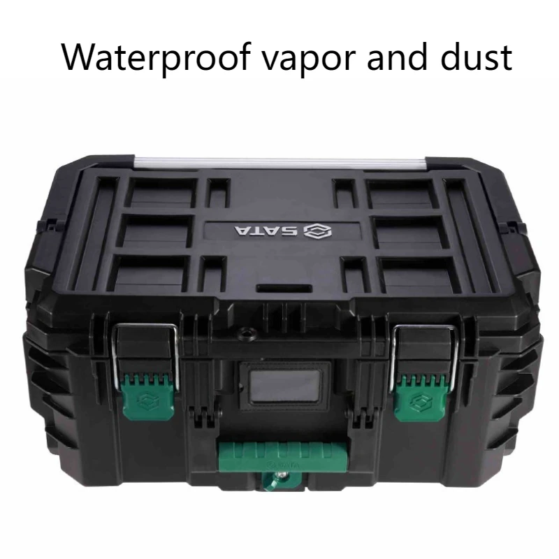 Large Capacity Tool Case Hand Pull Rod Tool Organize Box Industrial-Grade Sturdy Hardware Storage Box Portable Transport Case