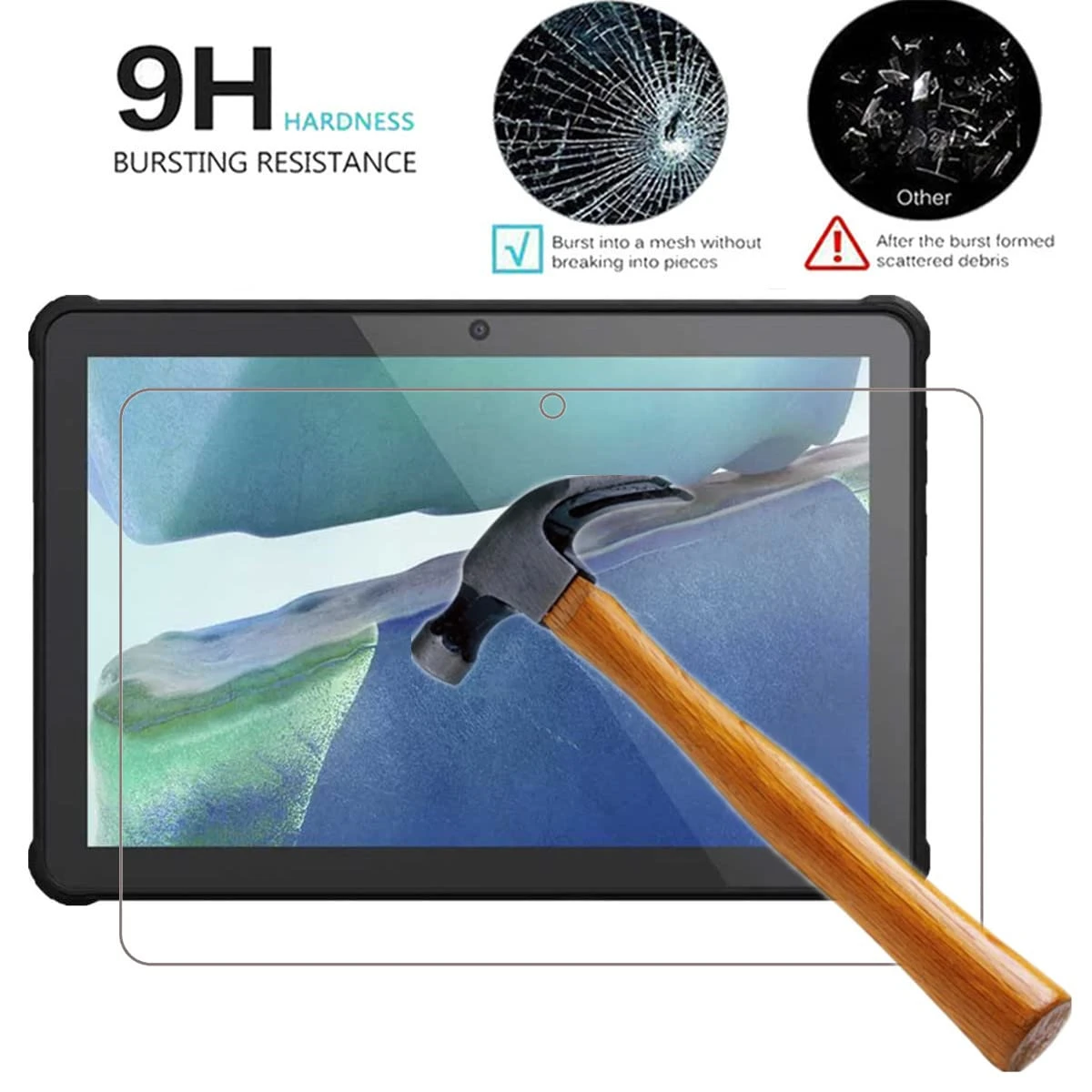 Screen Protector for Oukitel RT2 10.1 inch 9H hardness Anti-Fall HD Transparent for Oukitel RT2 10.1