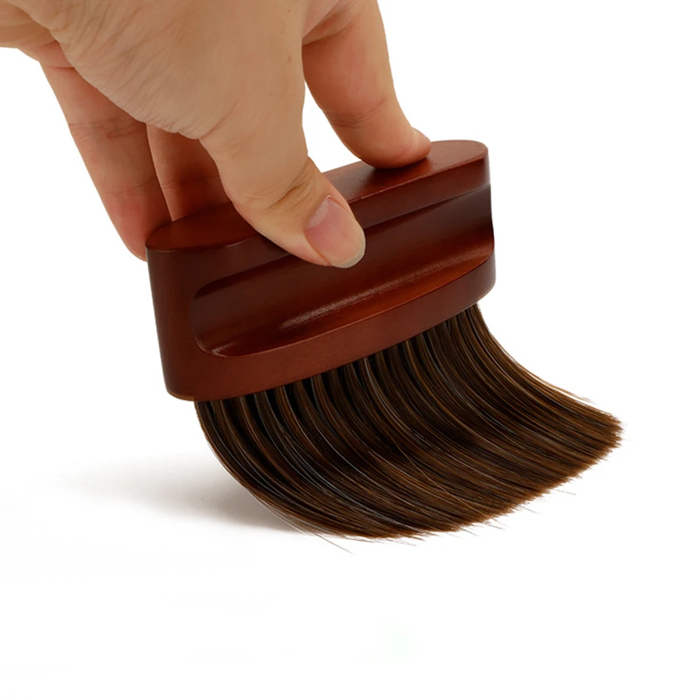 Barber Neck Brush Duster for Hair Cutting Soft Wood Neck Cleaning Brush Professional Salon Tool