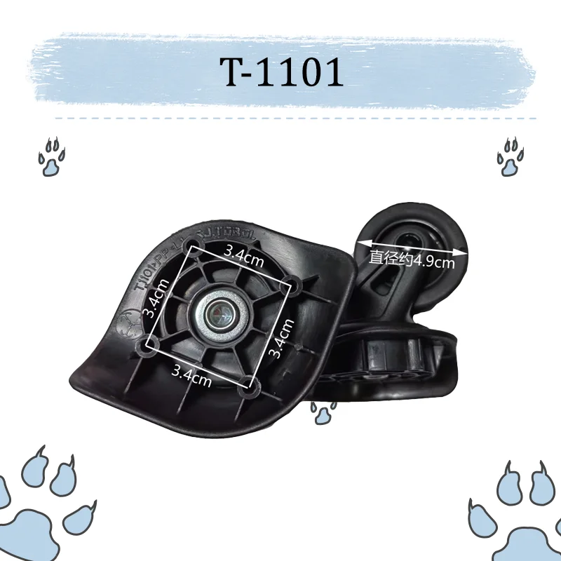 For SJTOBOL Model T-1101 Luggage Wheel Accessory 360° Durable versatile universal replacement roller