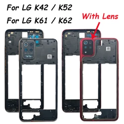 New Middle Frame With Antenna For LG K42 K52 K61 K62 Middle Frame Housing Frame Panel Rear Housing Case Panel Replacement Parts