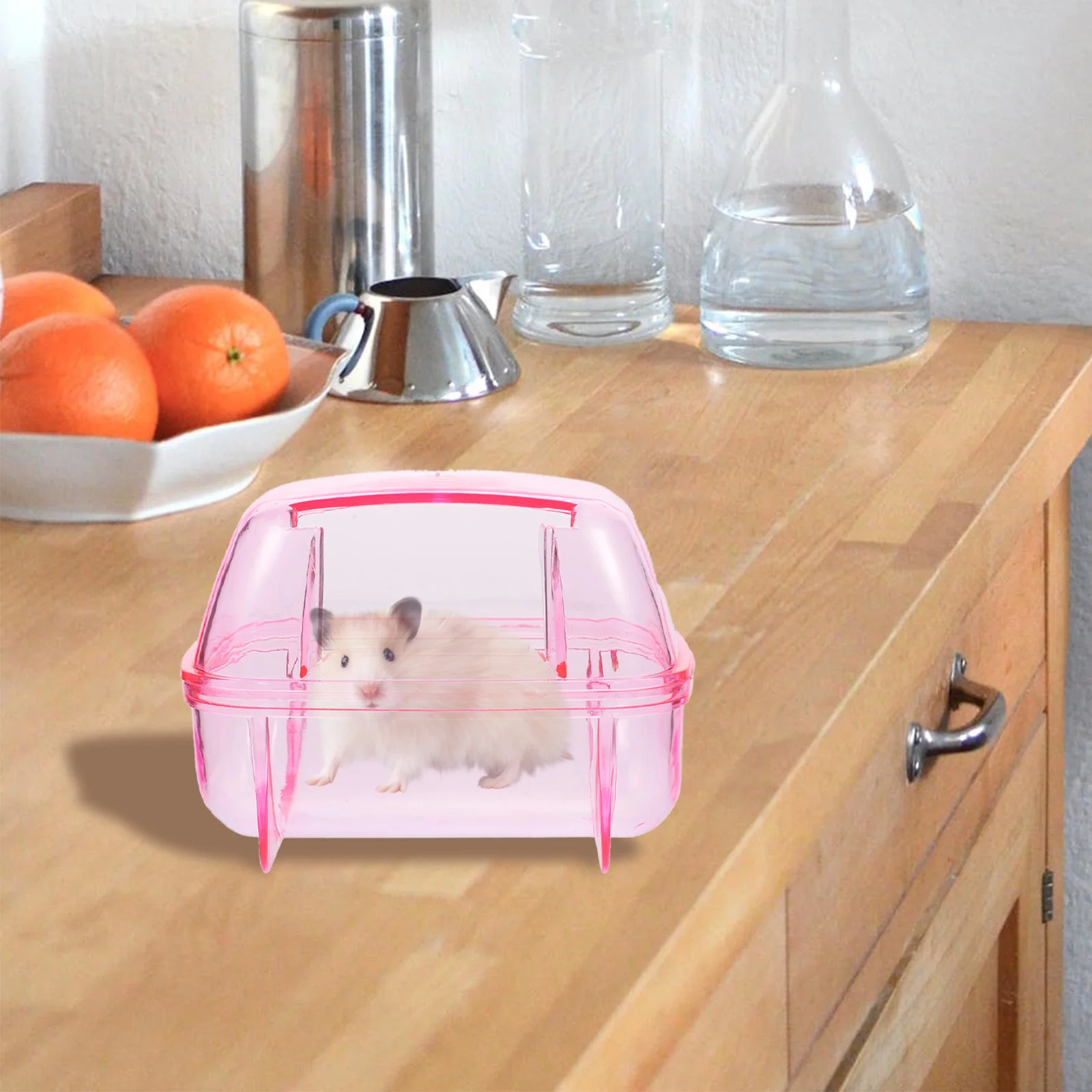 

1Pcs Compact Hamster Bathtub Smooth High-Grade Plastic Bathing Basin for Small Pets Sturdy Safe Comfortable Pet Hamster Bathroom